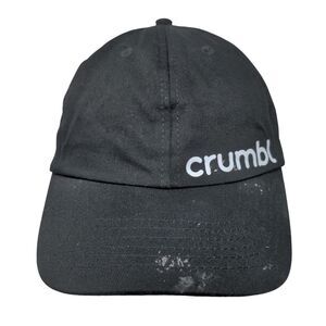 Crumbl Slideback Hat Black One Size Adjustable Vented Holes 6 Panel Cotton